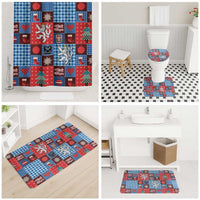 Czech Christmas Patchwork Bathroom Set - Wonder Print Shop