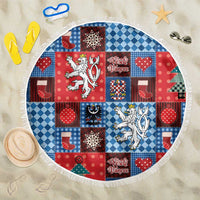 Czech Christmas Patchwork Beach Blanket - Wonder Print Shop