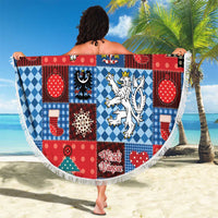 Czech Christmas Patchwork Beach Blanket - Wonder Print Shop