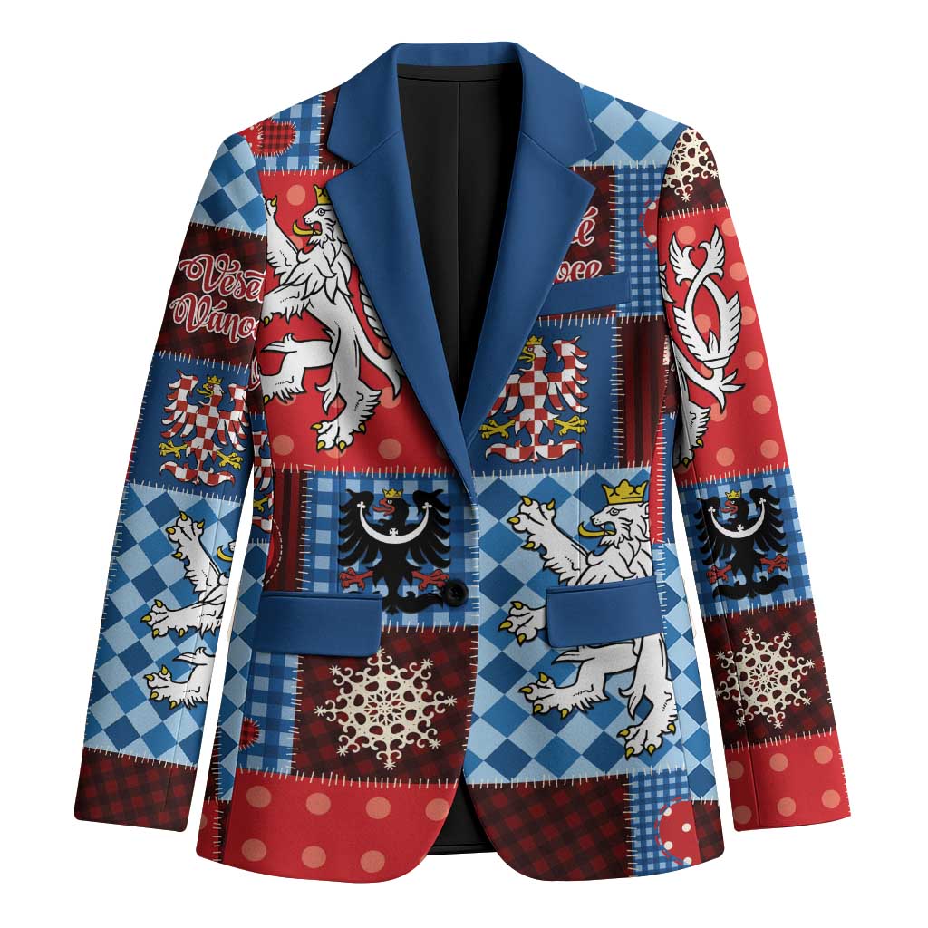 Czech Christmas Patchwork Blazer - Wonder Print Shop