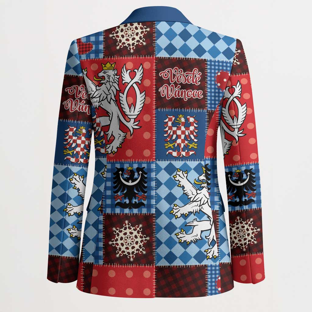 Czech Christmas Patchwork Blazer - Wonder Print Shop