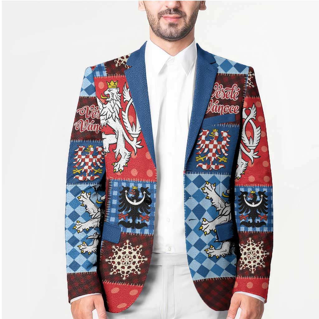Czech Christmas Patchwork Blazer - Wonder Print Shop