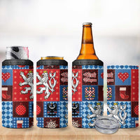 Czech Christmas Patchwork 4 in 1 Can Cooler Tumbler - Wonder Print Shop