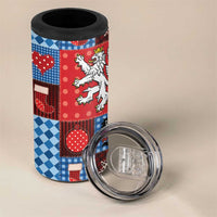 Czech Christmas Patchwork 4 in 1 Can Cooler Tumbler - Wonder Print Shop