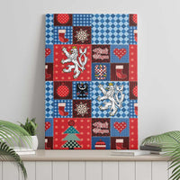 Czech Christmas Patchwork Canvas Wall Art - Wonder Print Shop