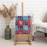 Czech Christmas Patchwork Canvas Wall Art - Wonder Print Shop
