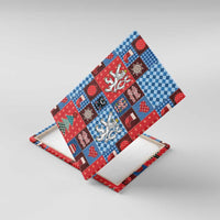 Czech Christmas Patchwork Canvas Wall Art - Wonder Print Shop