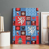 Czech Christmas Patchwork Canvas Wall Art - Wonder Print Shop