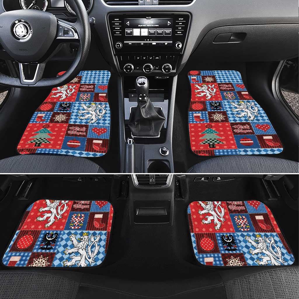 Czech Christmas Patchwork Car Mats - Wonder Print Shop