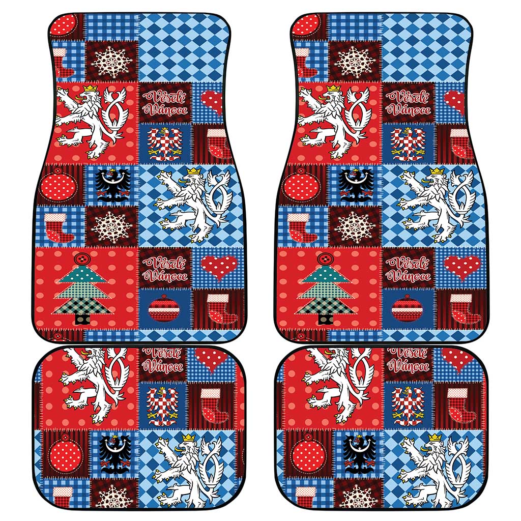 Czech Christmas Patchwork Car Mats - Wonder Print Shop