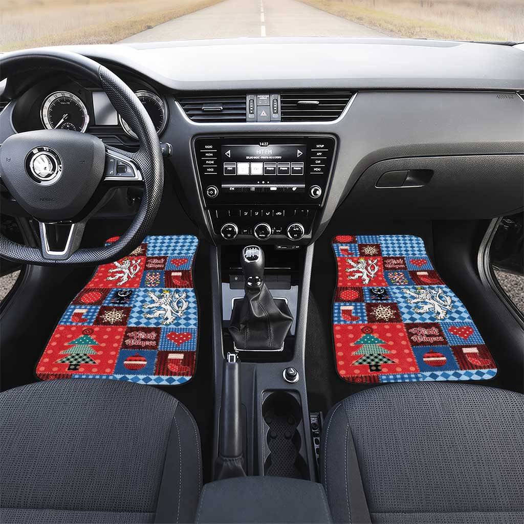 Czech Christmas Patchwork Car Mats - Wonder Print Shop