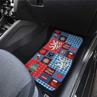 Czech Christmas Patchwork Car Mats - Wonder Print Shop