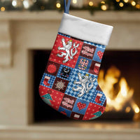 Czech Christmas Patchwork Christmas Stocking - Wonder Print Shop