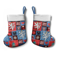 Czech Christmas Patchwork Christmas Stocking - Wonder Print Shop