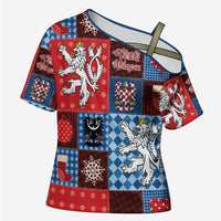 Czech Christmas Patchwork Cross Shoulder Shirt - Wonder Print Shop