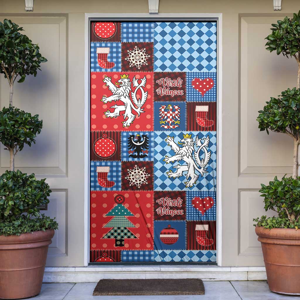 Czech Christmas Patchwork Door Cover - Wonder Print Shop