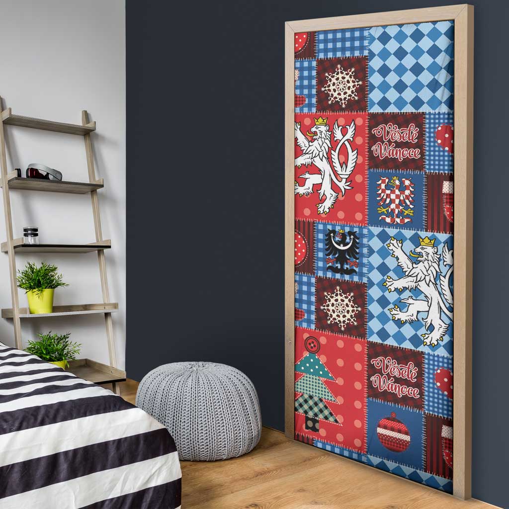 Czech Christmas Patchwork Door Cover - Wonder Print Shop