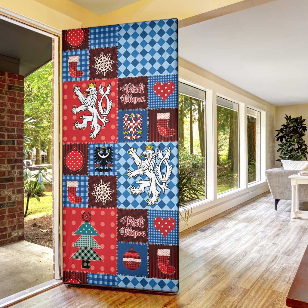 Czech Christmas Patchwork Door Cover - Wonder Print Shop