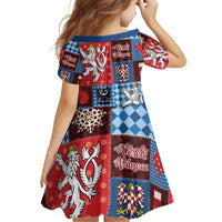 Czech Christmas Patchwork Family Matching Long Sleeve Bodycon Dress and Hawaiian Shirt - Wonder Print Shop