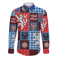 Czech Christmas Patchwork Family Matching Off The Shoulder Long Sleeve Dress and Hawaiian Shirt - Wonder Print Shop