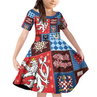 Czech Christmas Patchwork Family Matching Off Shoulder Short Dress and Hawaiian Shirt - Wonder Print Shop