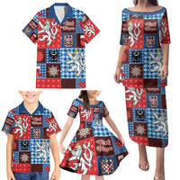 Czech Christmas Patchwork Family Matching Puletasi and Hawaiian Shirt - Wonder Print Shop