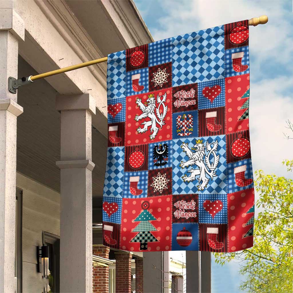 Czech Christmas Patchwork Garden Flag - Wonder Print Shop