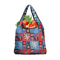 Czech Christmas Patchwork Grocery Bag - Wonder Print Shop