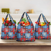 Czech Christmas Patchwork Grocery Bag - Wonder Print Shop