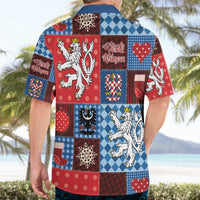 Czech Christmas Patchwork Hawaiian Shirt - Wonder Print Shop