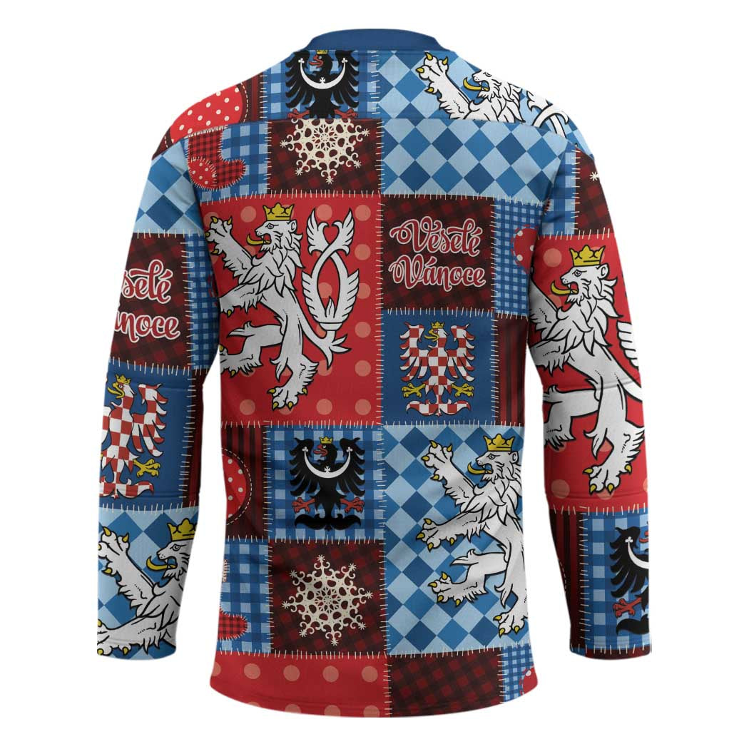 Czech Christmas Patchwork Hockey Jersey - Wonder Print Shop