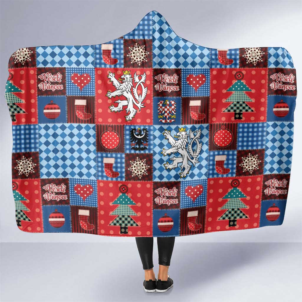 Czech Christmas Patchwork Hooded Blanket - Wonder Print Shop