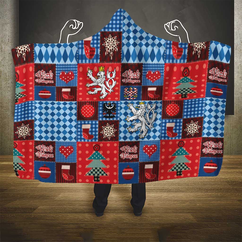 Czech Christmas Patchwork Hooded Blanket - Wonder Print Shop