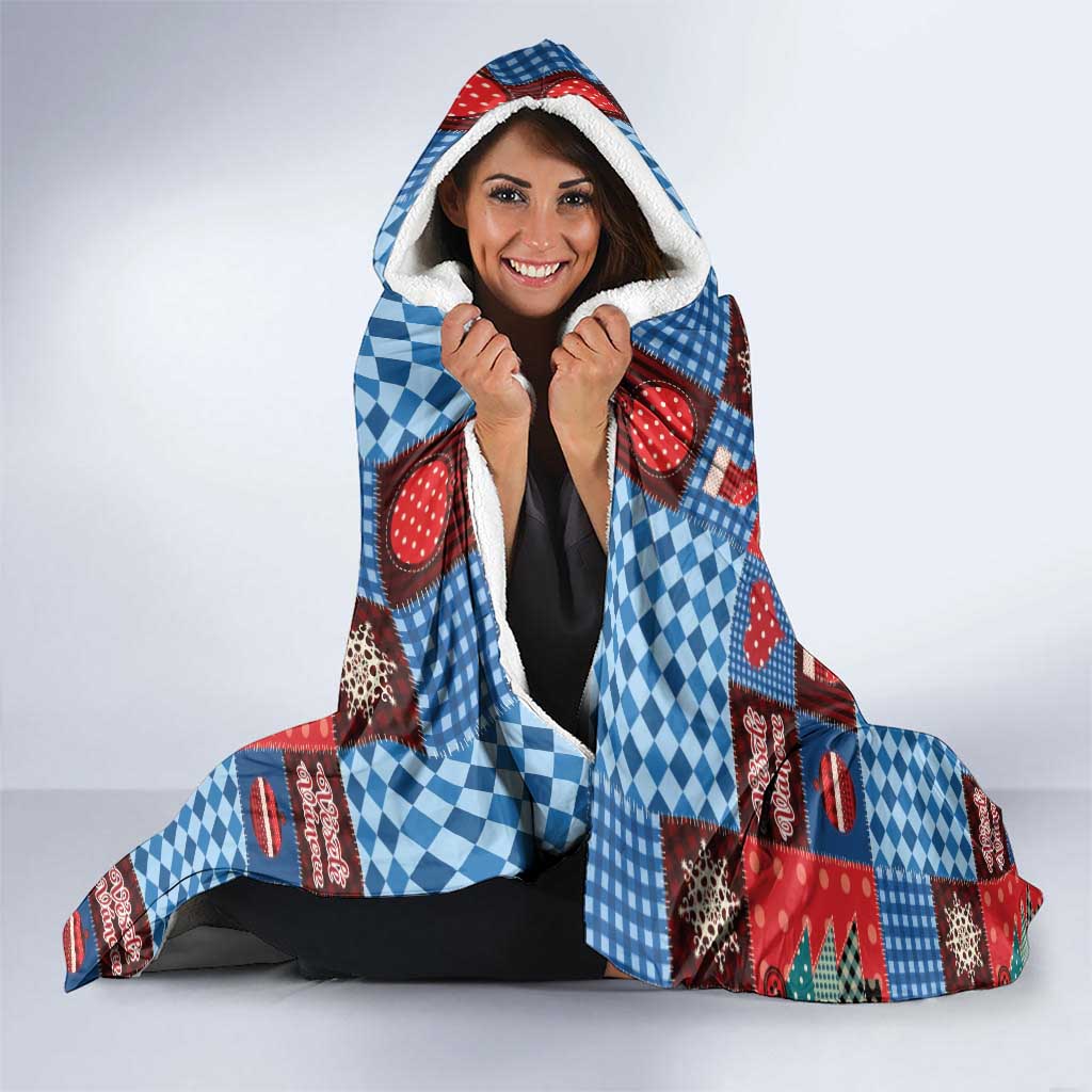 Czech Christmas Patchwork Hooded Blanket - Wonder Print Shop