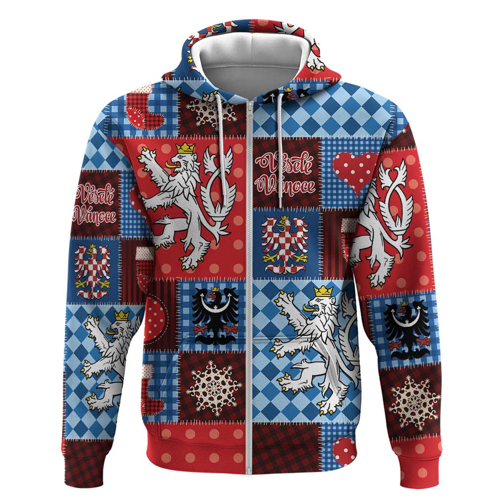 Czech Christmas Patchwork Hoodie - Wonder Print Shop