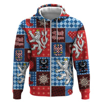Czech Christmas Patchwork Hoodie - Wonder Print Shop