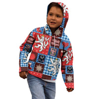 Czech Christmas Patchwork Kid Hoodie - Wonder Print Shop