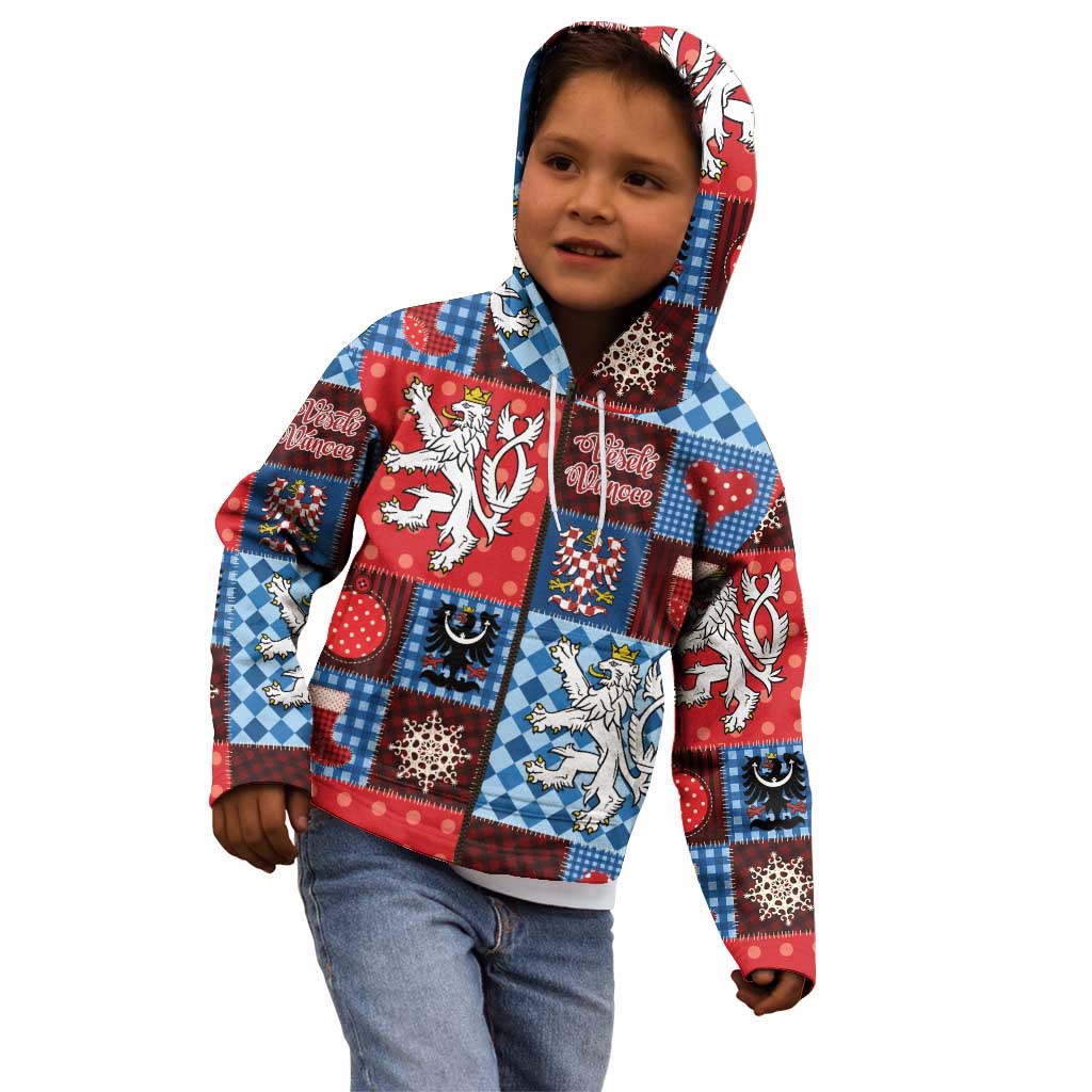 Czech Christmas Patchwork Kid Hoodie - Wonder Print Shop