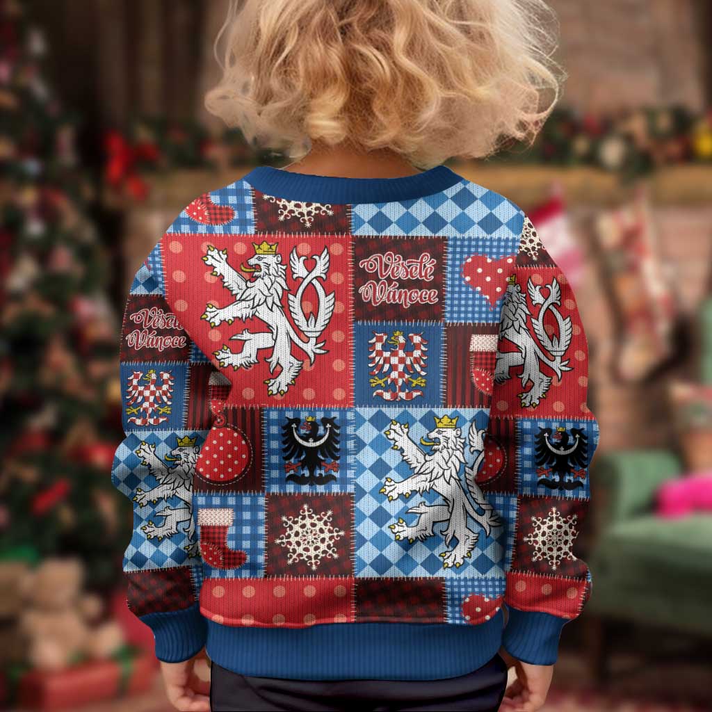 Czech Christmas Patchwork Kid Ugly Christmas Sweater - Wonder Print Shop