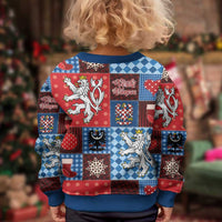 Czech Christmas Patchwork Kid Ugly Christmas Sweater - Wonder Print Shop