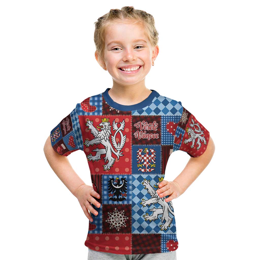 Czech Christmas Patchwork Kid T Shirt - Wonder Print Shop