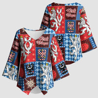 Czech Christmas Patchwork Kimono Sleeve Blouse - Wonder Print Shop
