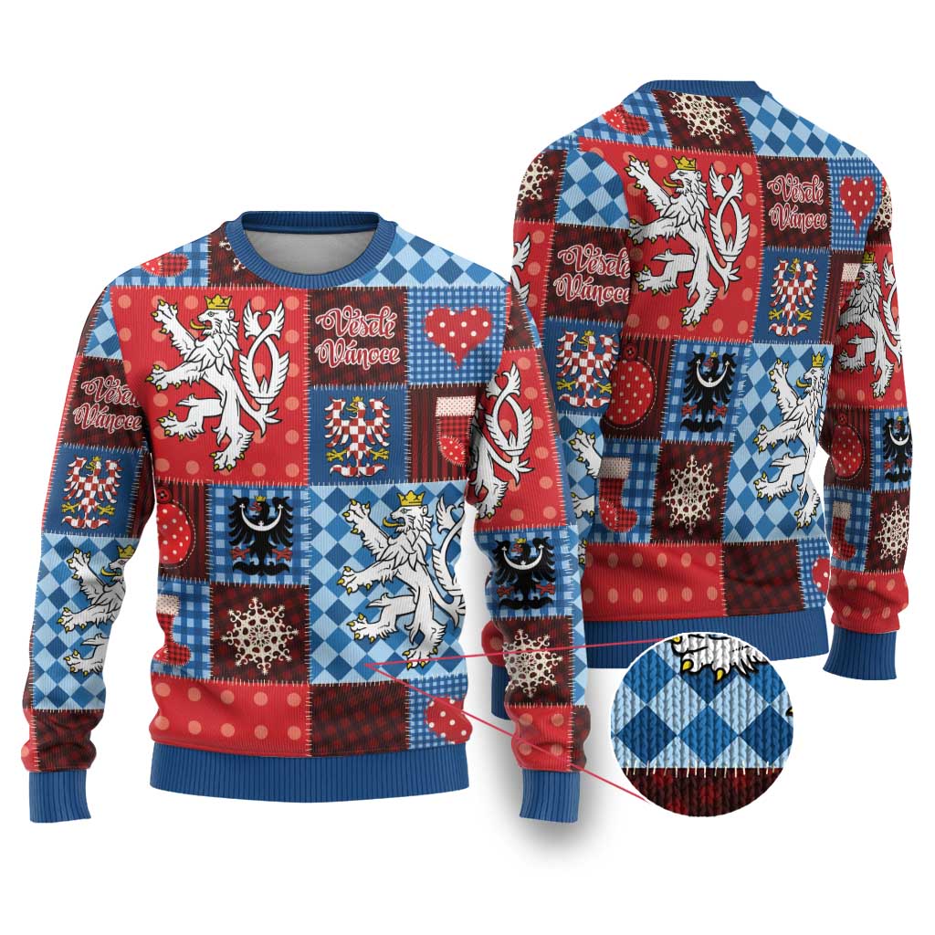 Czech Christmas Patchwork Ugly Christmas Sweater - Wonder Print Shop