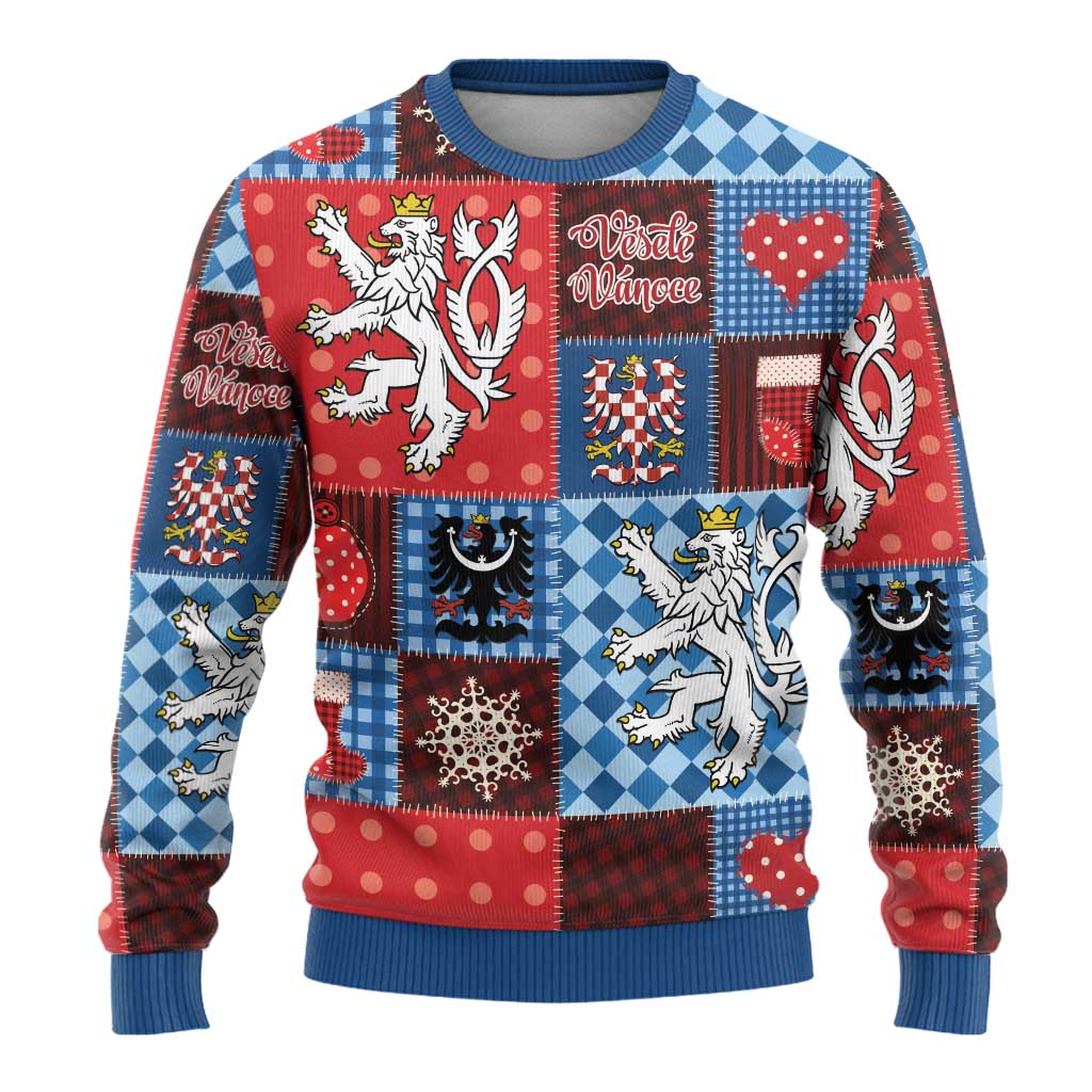 Czech Christmas Patchwork Ugly Christmas Sweater - Wonder Print Shop