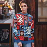Czech Christmas Patchwork Ugly Christmas Sweater - Wonder Print Shop