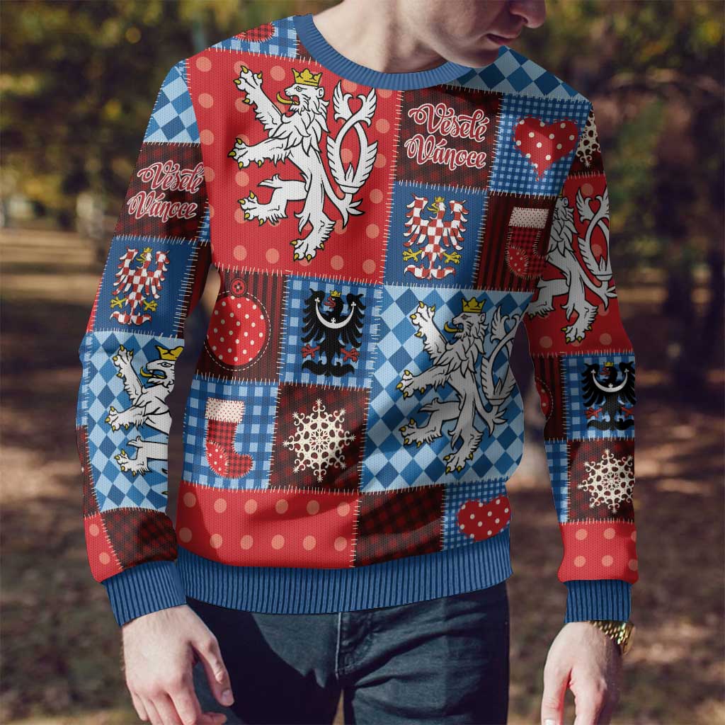 Czech Christmas Patchwork Ugly Christmas Sweater - Wonder Print Shop