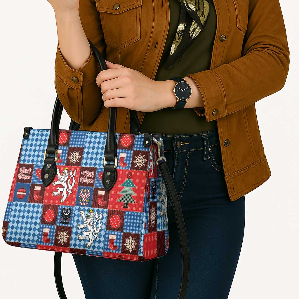 Czech Christmas Patchwork Leather Bag - Wonder Print Shop