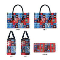 Czech Christmas Patchwork Leather Bag - Wonder Print Shop