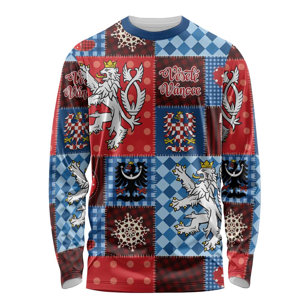 Czech Christmas Patchwork Long Sleeve Shirt - Wonder Print Shop