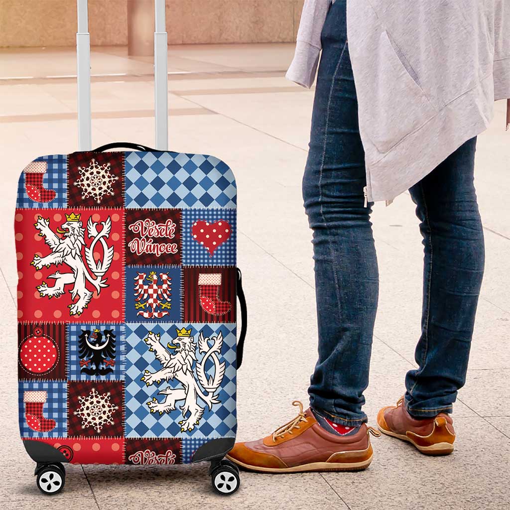 Czech Christmas Patchwork Luggage Cover - Wonder Print Shop